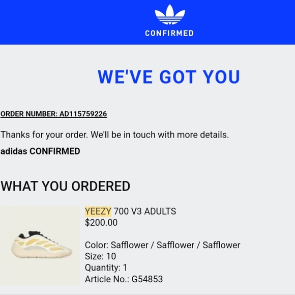 Yeezy 700 V3 Safflower US 10 - Picture 7 of 7